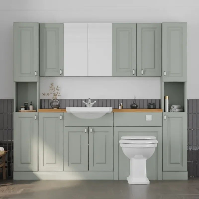 Oliver Sage Green 2100 Shaker Fitted Furniture