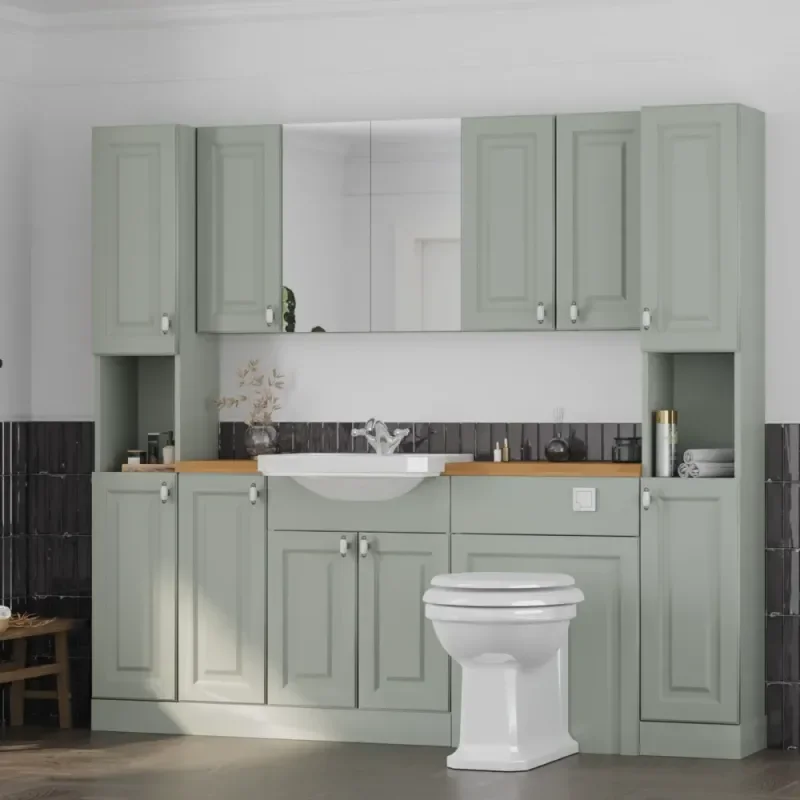 Oliver Sage Green 2100 Shaker Fitted Furniture