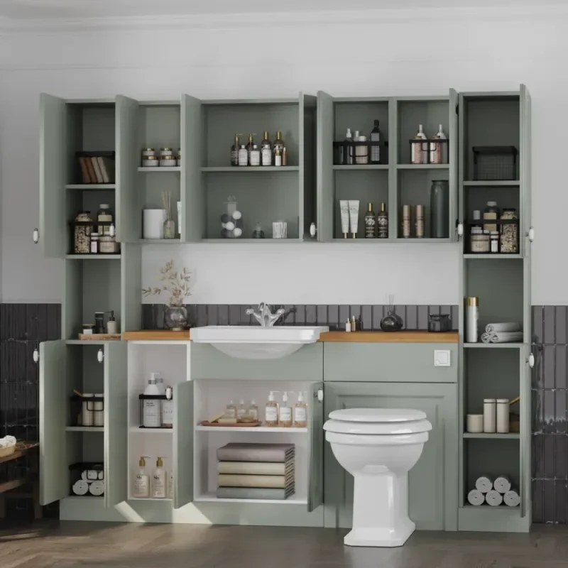 Oliver Sage Green 2100 Shaker Fitted Furniture