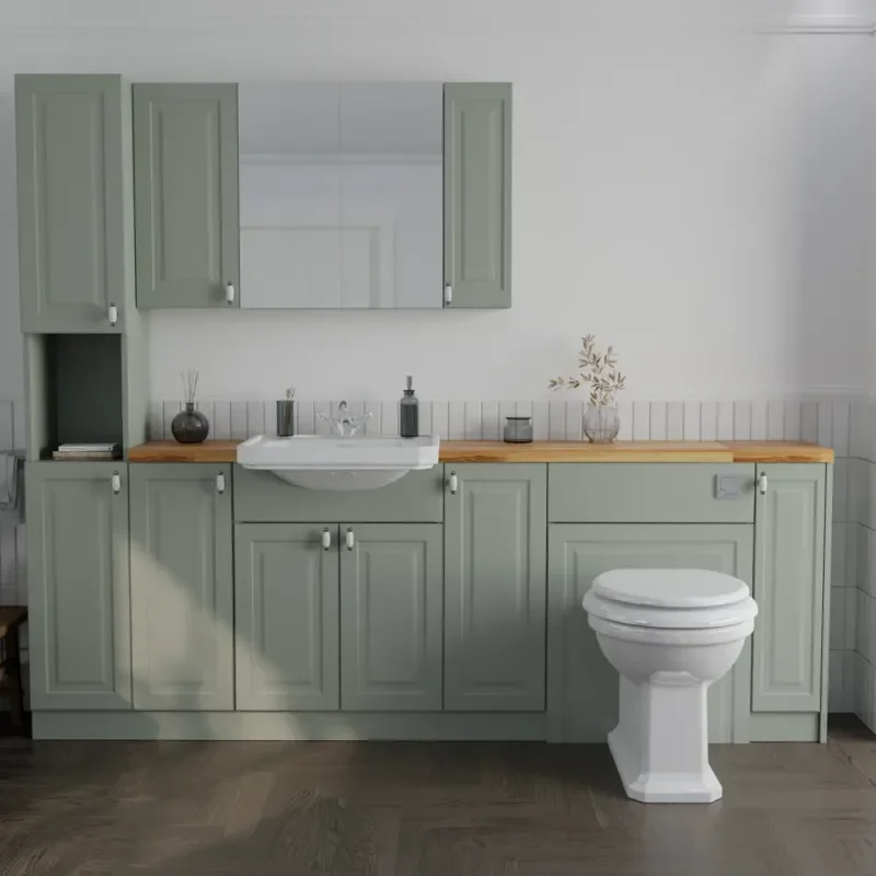 Oliver Sage Green 2200 Shaker Fitted Furniture