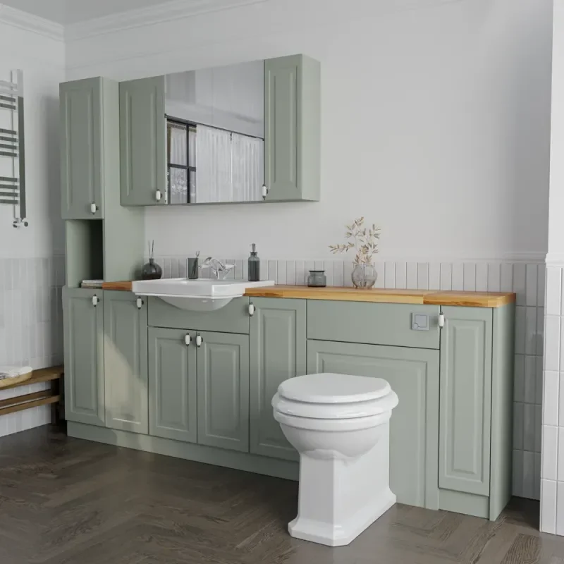 Oliver Sage Green 2200 Shaker Fitted Furniture