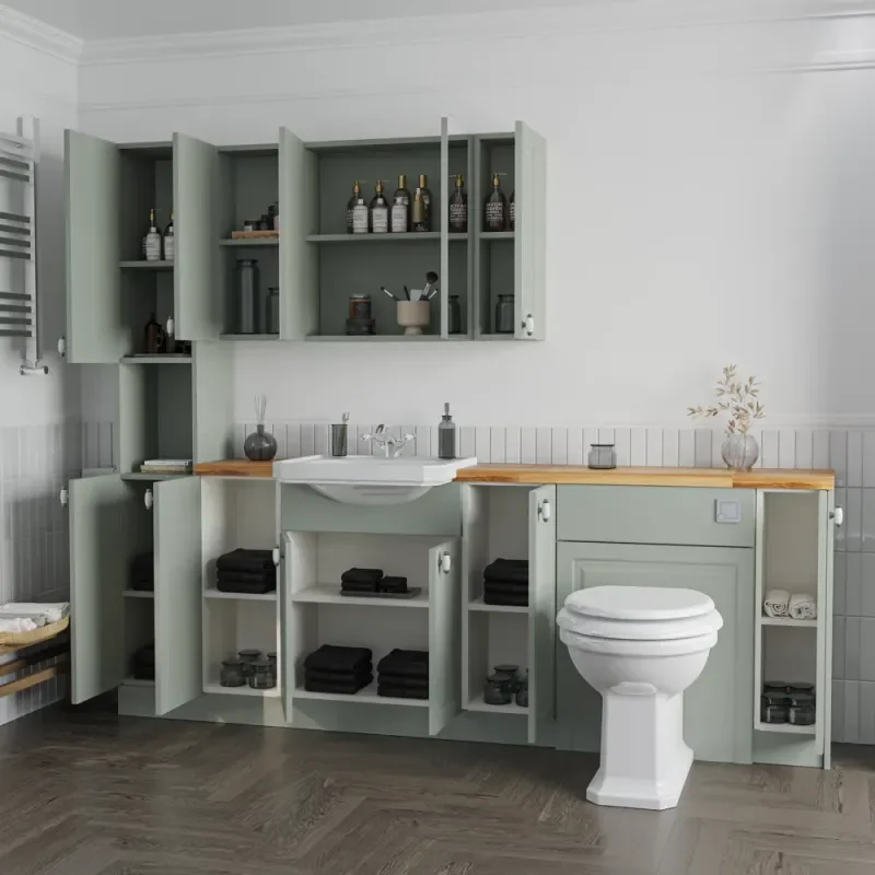 Oliver Sage Green 2200 Shaker Fitted Furniture