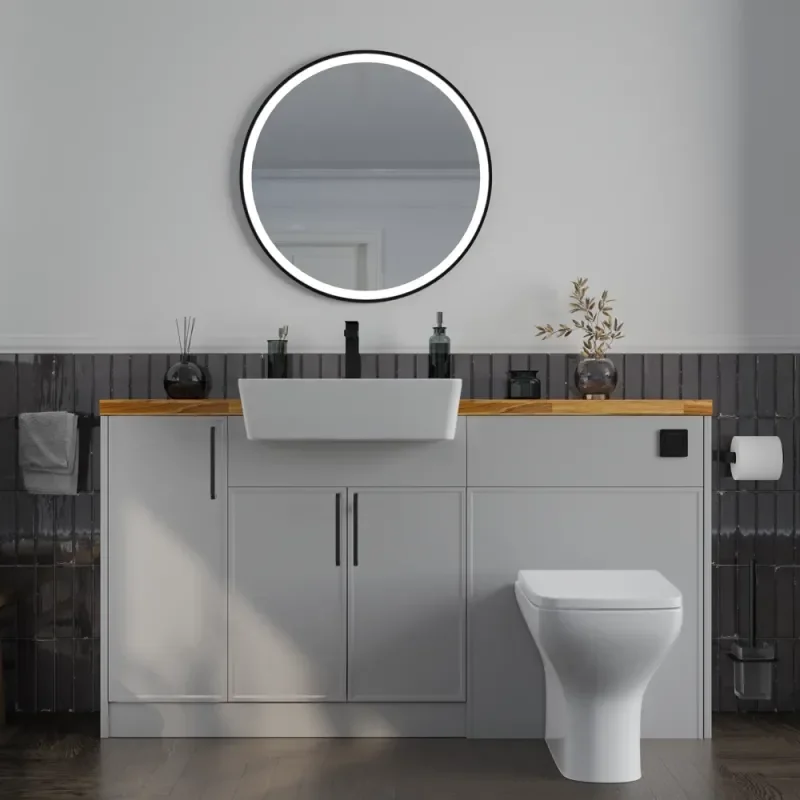 Oliver Dust Grey 1400 Slim Shaker Fitted Furniture Oliver Dust Grey 1400 Slim Shaker Fitted Furniture