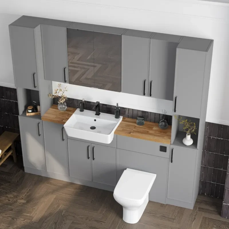 Oliver Dust Grey 2100 Slim Shaker Fitted Furniture