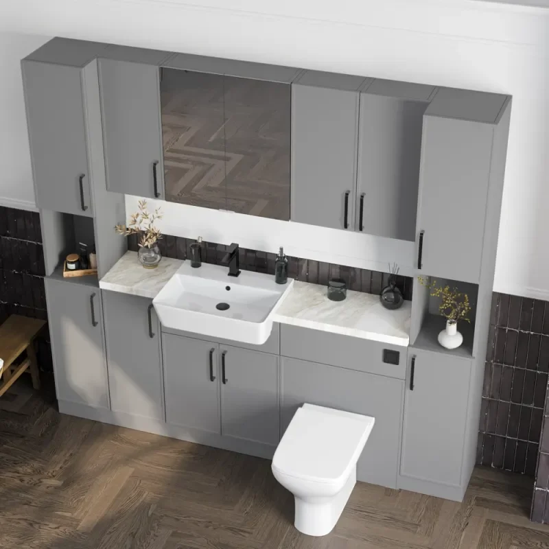 Oliver Dust Grey 2100 Slim Shaker Fitted Furniture