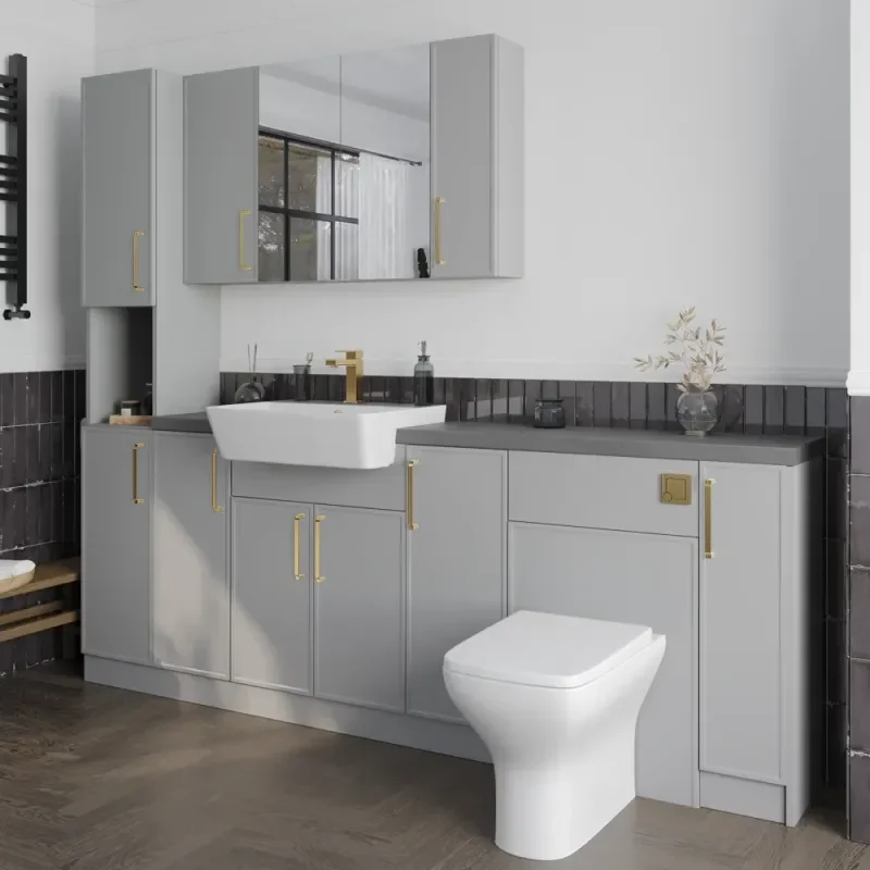 Oliver Dust Grey 2200 Slim Shaker Fitted Furniture