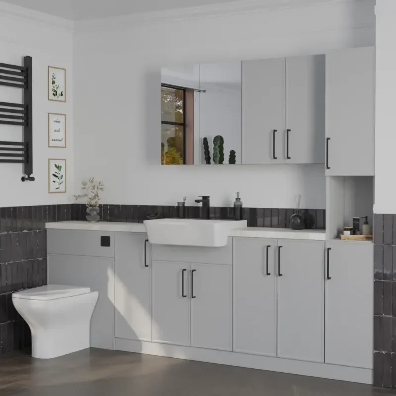 Oliver Dust Grey 2300 Slim Shaker Fitted Furniture