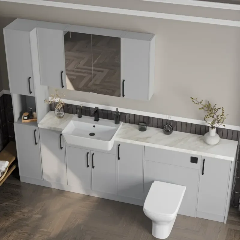 Oliver Dust Grey 2300 Slim Shaker Fitted Furniture