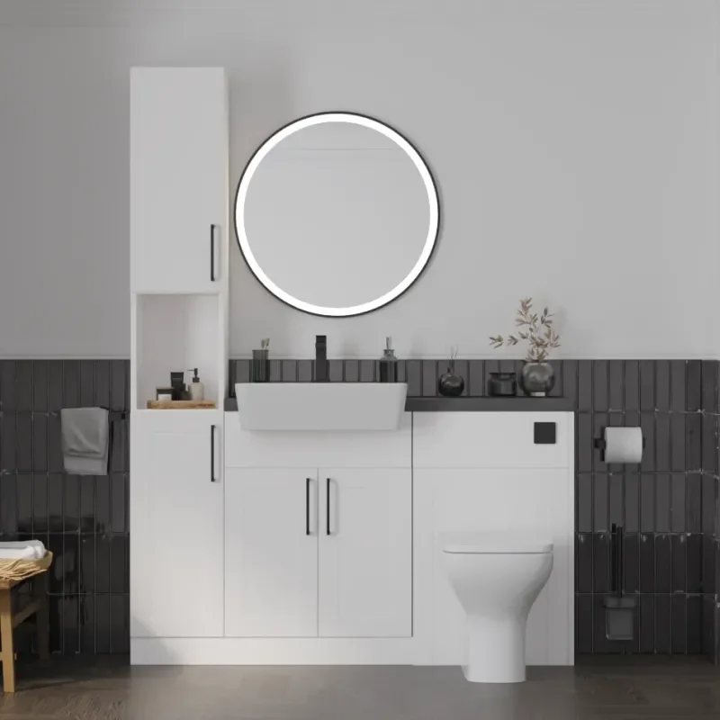 Main product image for the Oliver White 1400 Shaker Fitted Furniture Tallboy 1