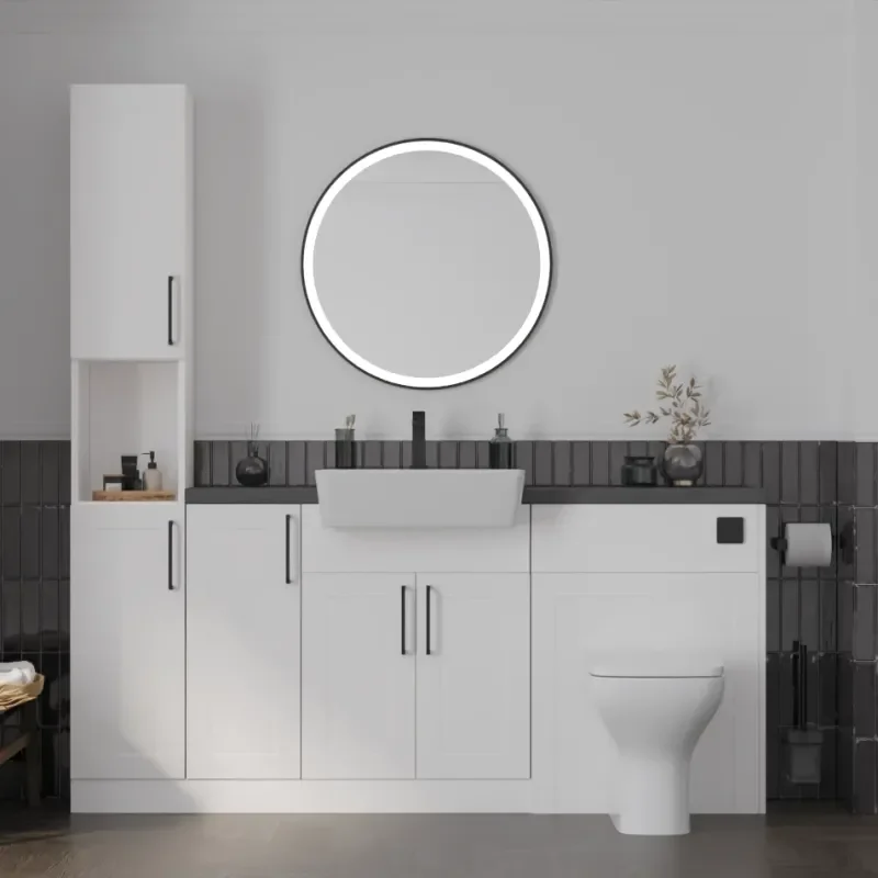 Main product image for the Oliver White 1800 Shaker Fitted Furniture Tallboy 1