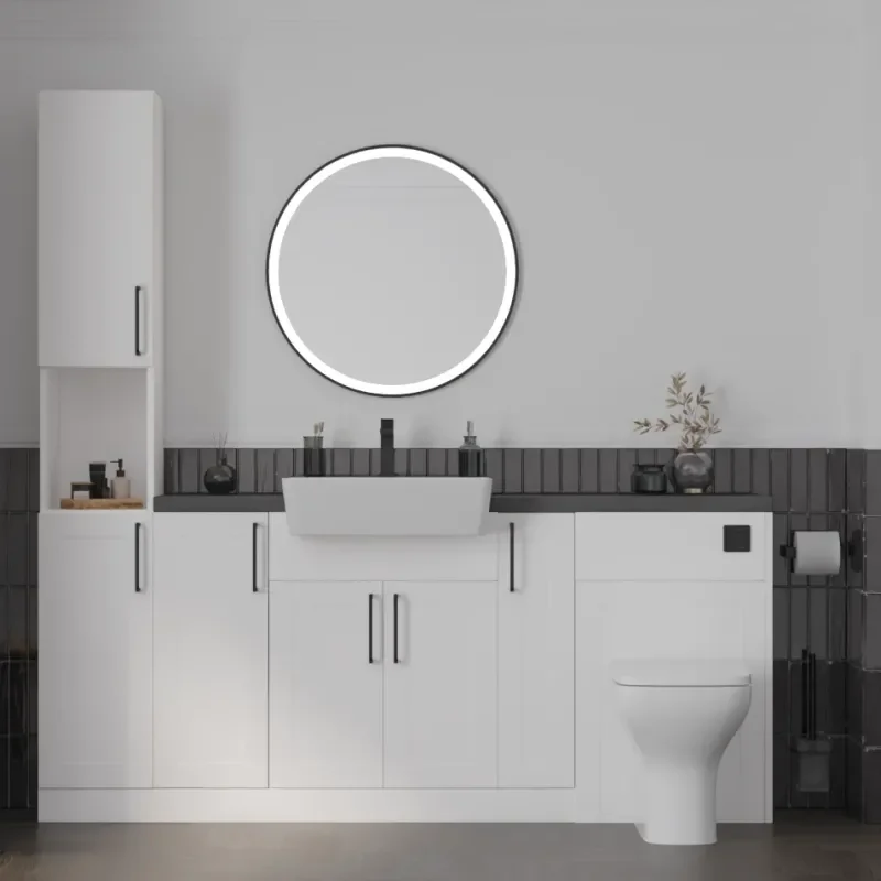 Main product image for the Oliver White 1900 Shaker Fitted Furniture Tallboy 1