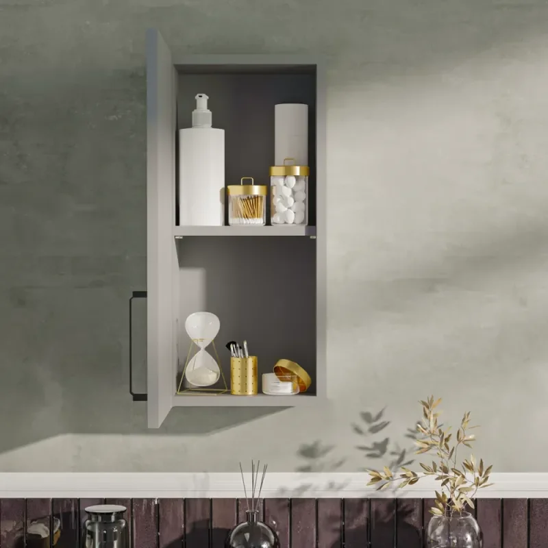 Oliver Dust Grey 300mm Wall Cabinet with Slim Shaker Door