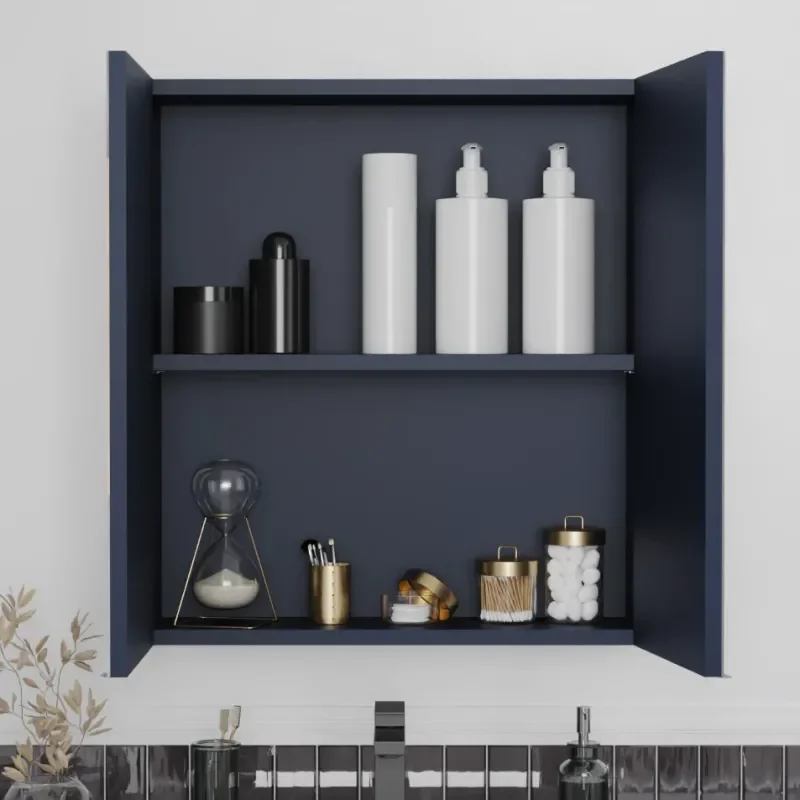Oliver Navy Blue 600mm Mirror Cabinet