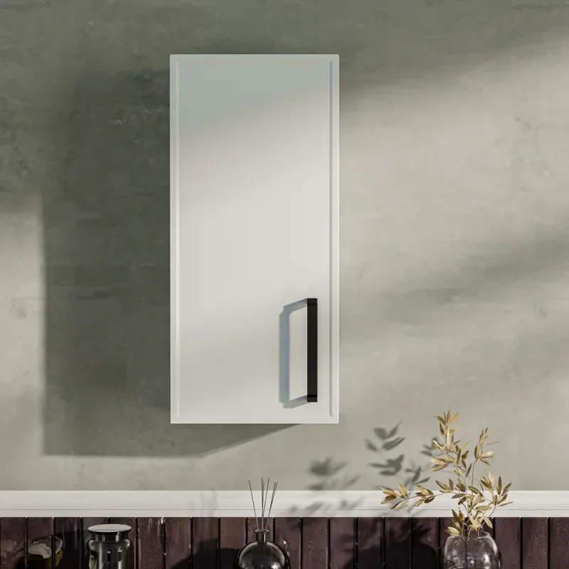Oliver Matt White 300mm Wall Cabinet with Shaker Door (Slim & Standard)