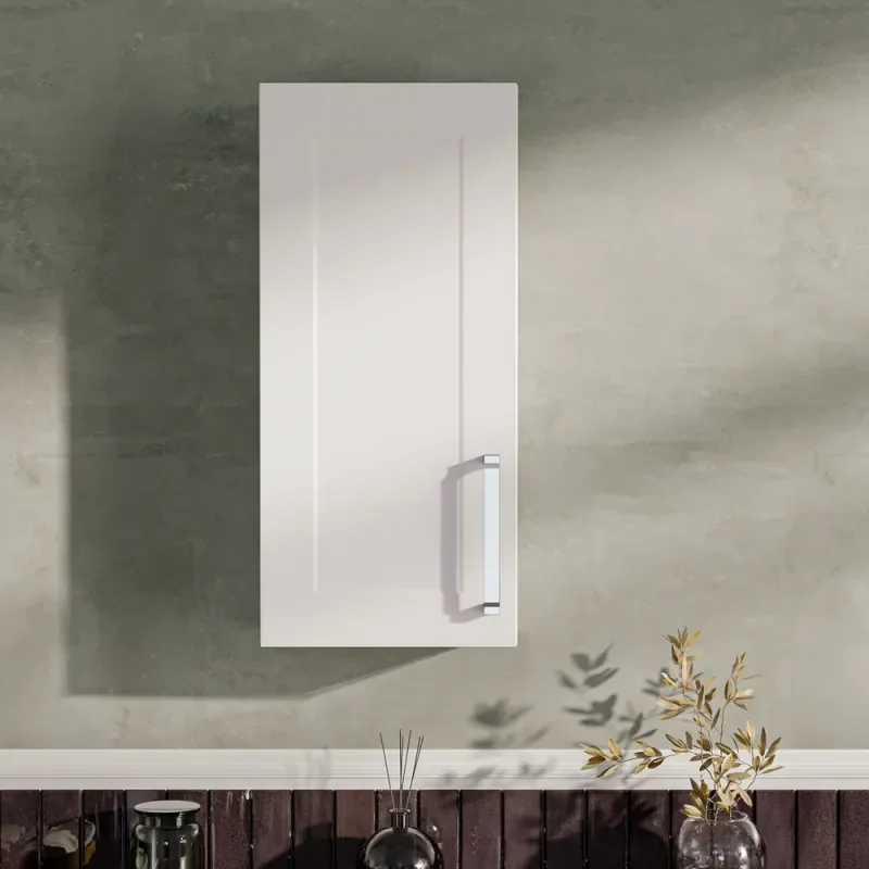 Oliver Matt White 300mm Wall Cabinet with Shaker Door (Slim & Standard)