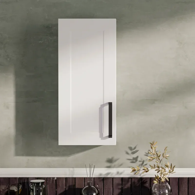 Oliver Matt White 300mm Wall Cabinet with Shaker Door (Slim & Standard)