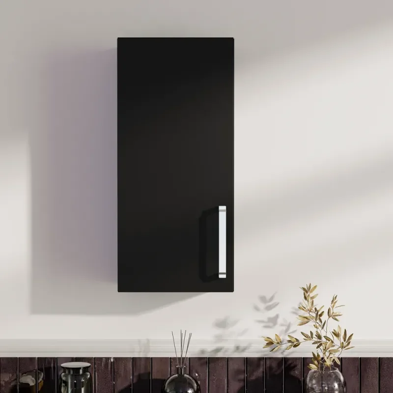Oliver Matt Black 300mm Wall Cabinet