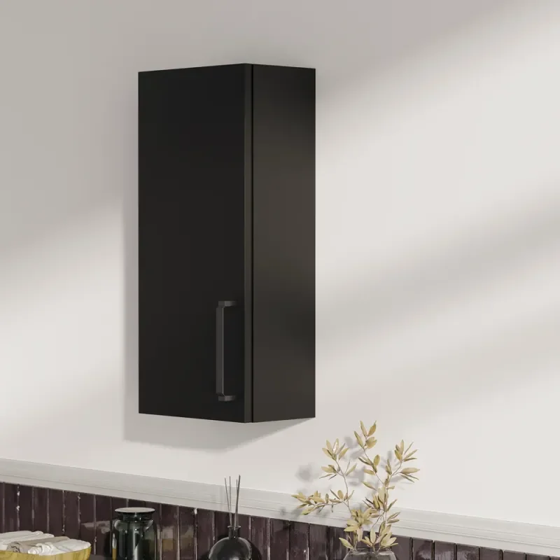 Oliver Matt Black 300mm Wall Cabinet