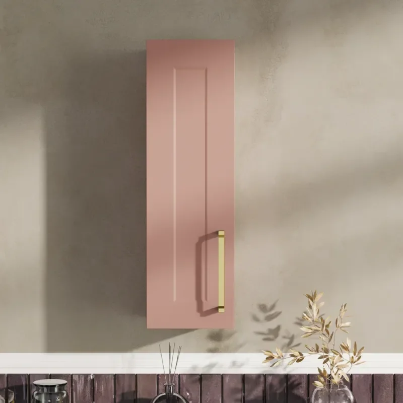 Oliver Pink 200mm Wall Cabinet with Shaker Door