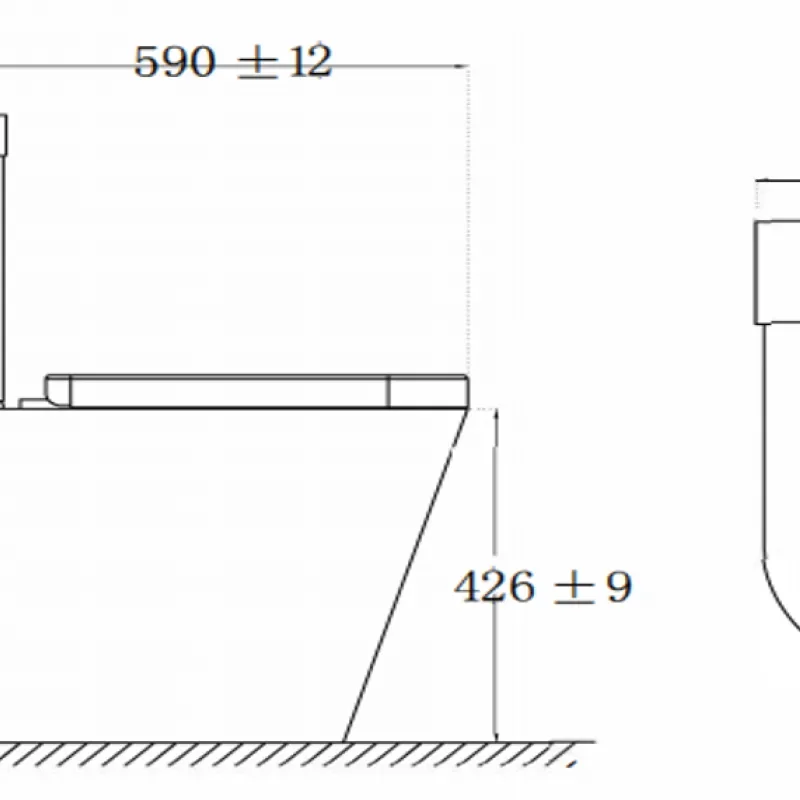 Alessio Black Close-coupled Toilet