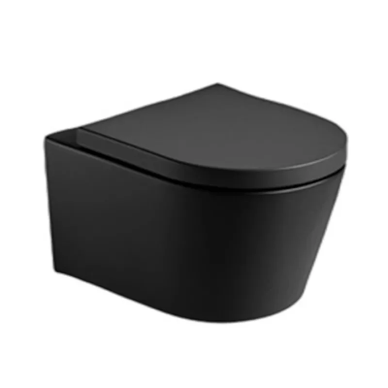 Alessio Black Wall-hung Toilet Pan