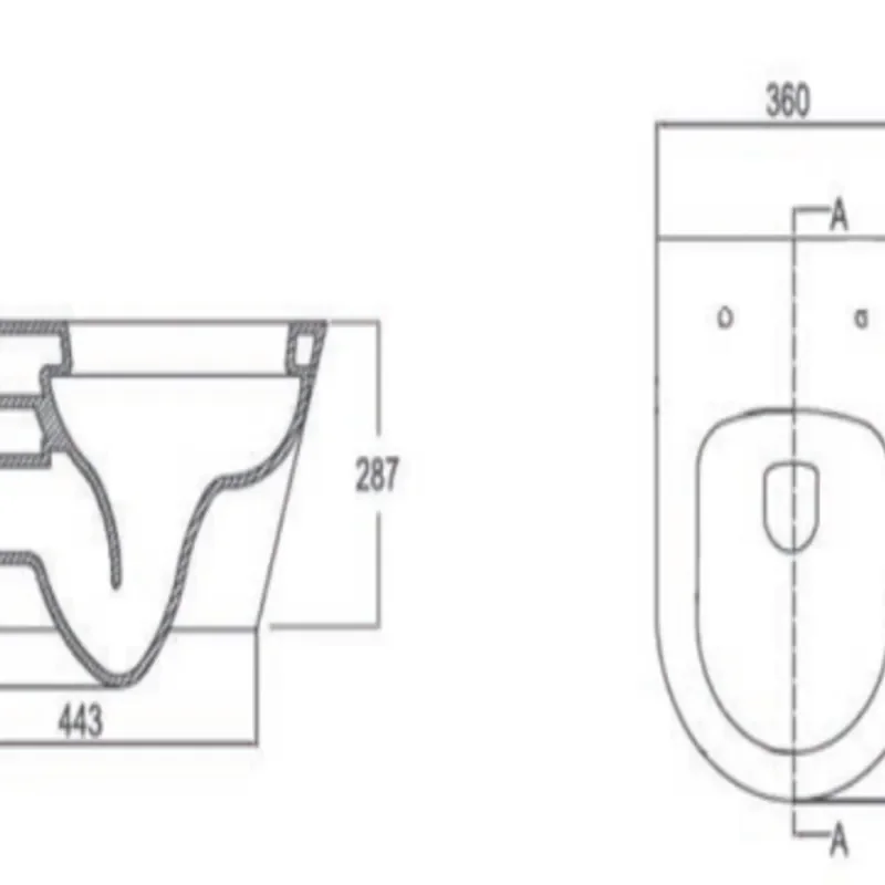 Alessio Black Wall-hung Toilet Pan