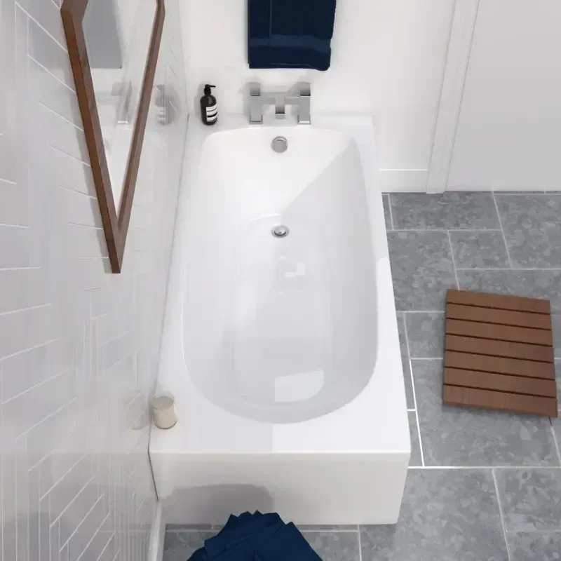 Product Image for Laguna Straight Small Bath 1500 x 800 in Super Solid Acrylic