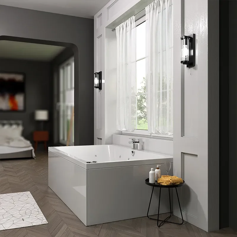 Vernwy Large Whirlpool Bath Double Ended 1800mm x 1100mm