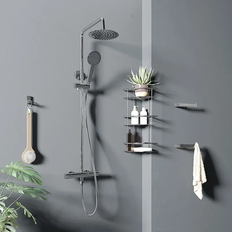 Bc Deluxe Exposed Thermostatic Shower, Riser Set