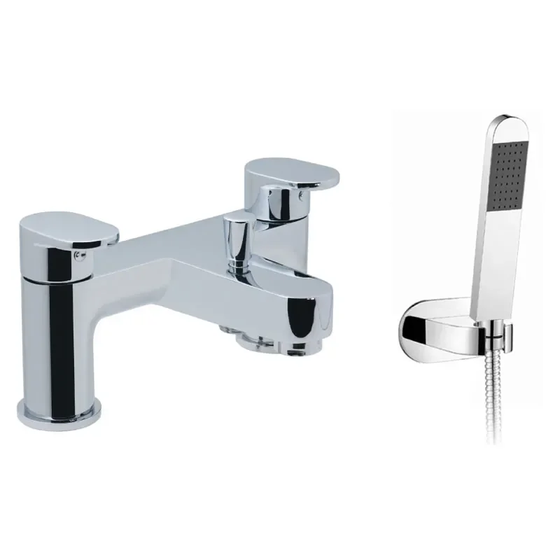 deluxe Modern CHROME standard Bath Shower Mixer Taps lever Handle