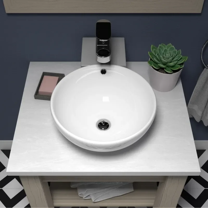 Extra Product Image For Monaco Cloakroom Countertop Basin With Tap Ledge 2