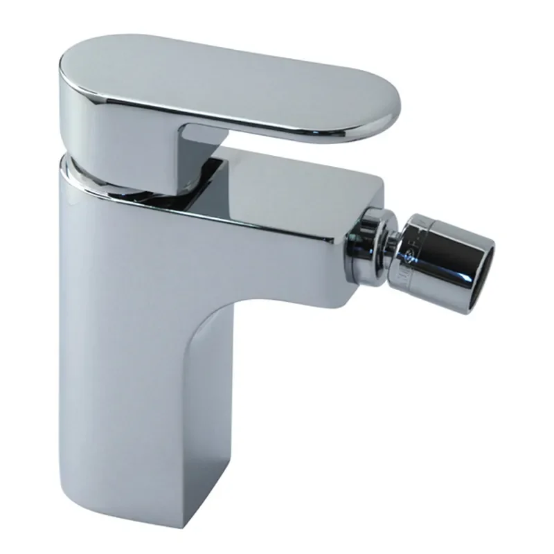 Mono Bidet Mixer Single Lever Deck Mounted Smooth Bodied Without Pop-up Waste