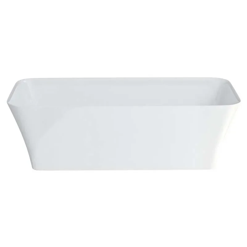 Palermo Grande Clear Stone Freestanding White Bath