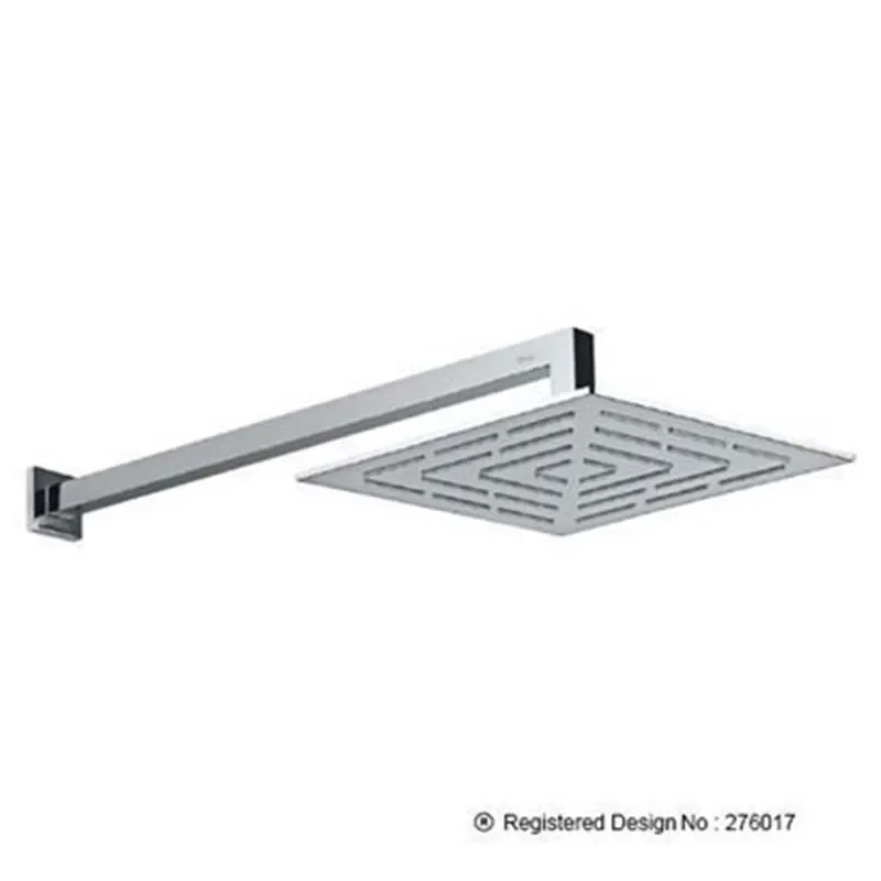 Single Function 300X300mm Maze Square Shape Overhead Shower, Stainless Steel, MP 0.5