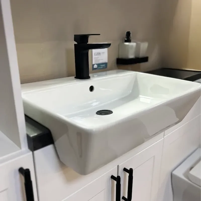 Standard Shaker Door Design (Please Call for Alternative Handles, Basin, Toilet and Taps) Showroom Image Showing Standard Shaker Door Design