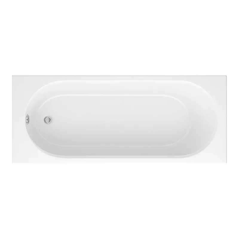 quality round Trojan Cascade 1700 x 700 Bath White 4mm single ended