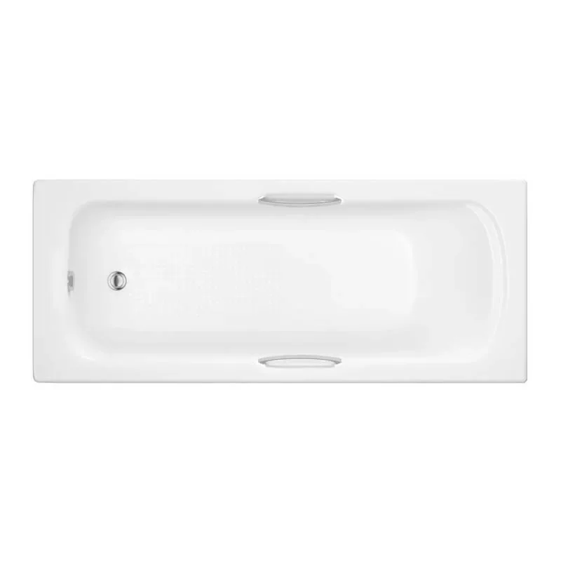 quality round Trojan Granada 2 1675mm 5mm Twin Grip Bath White