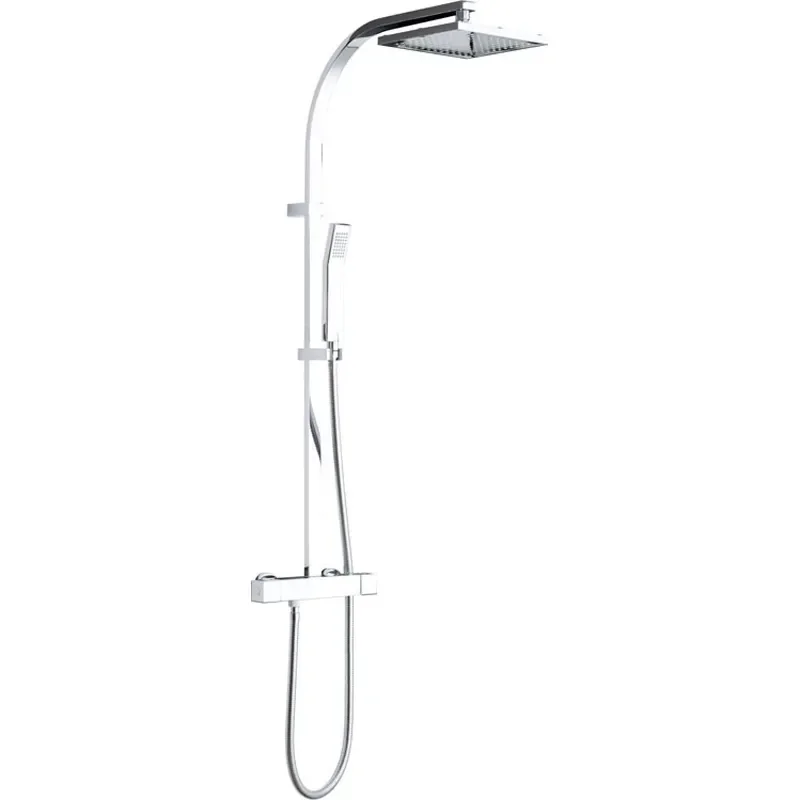 Velo thermo Square shower valve with integrated diverter