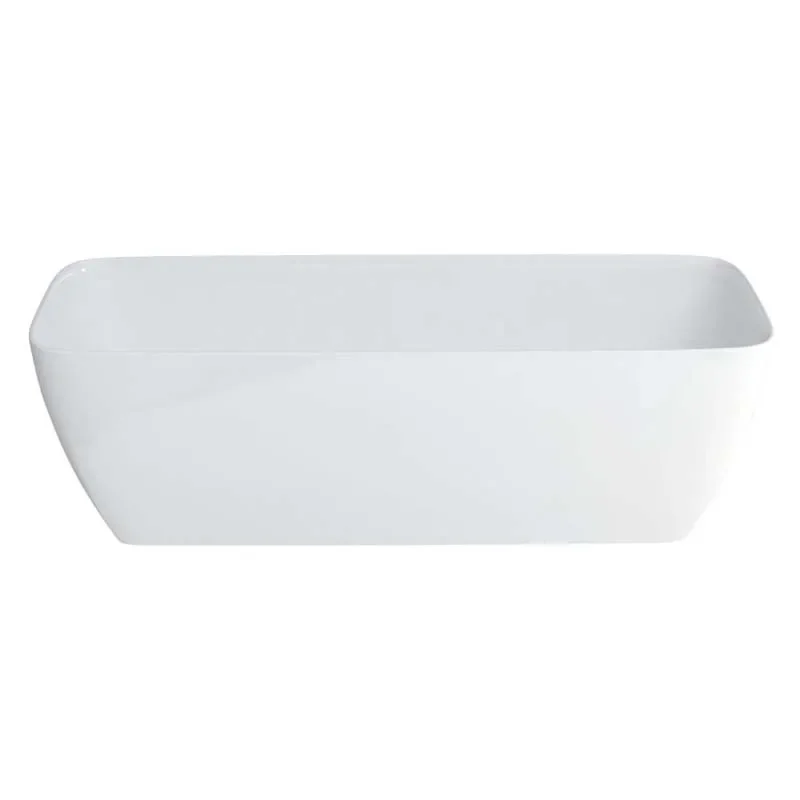 Vicenza Grande Clear Stone Freestanding White Bath