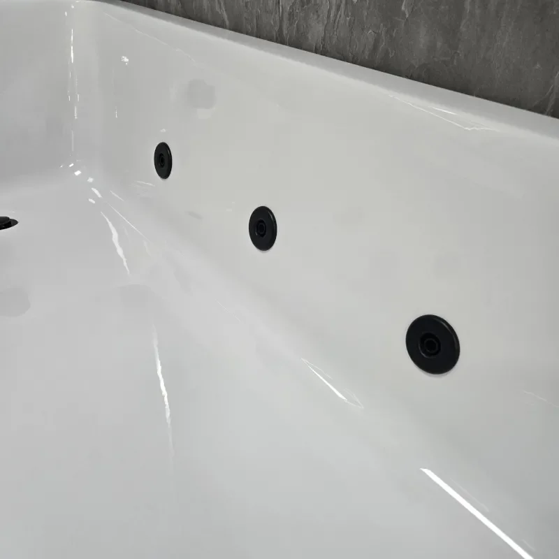 Close-up of Whirlpool Jets in Black