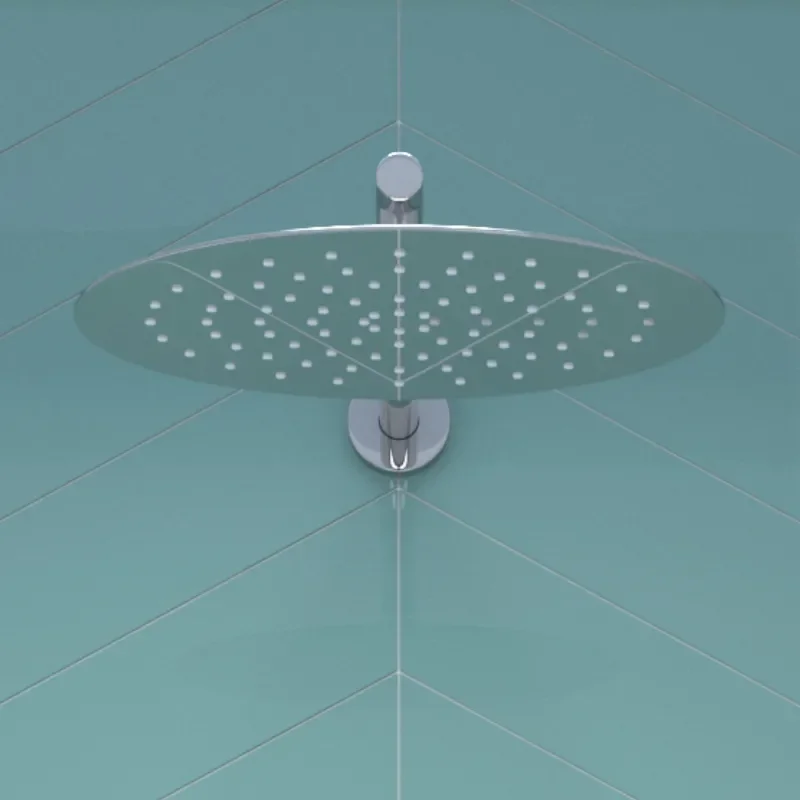 Tweed Round Chrome Shower Head Wall