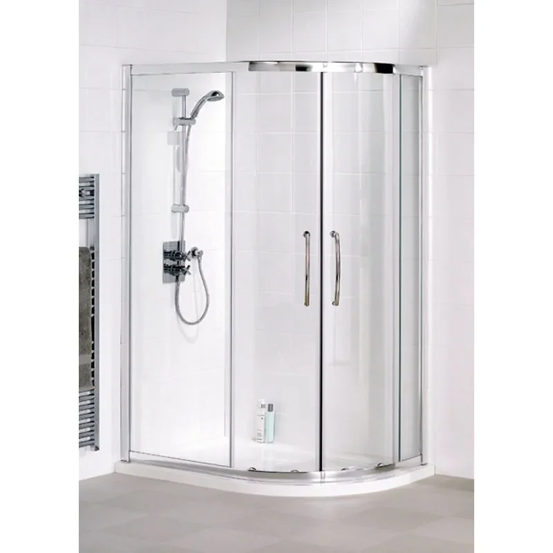 White Semi Framed Quadrant Shower Cubicle Ellegant Bathroom