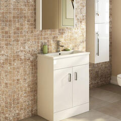 Mercury 600mm Compact Vanity Unit with Basin