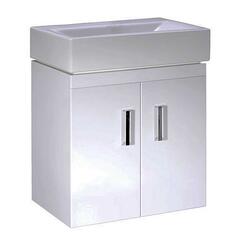Checkers White 450 Wall Mounted Basin Unit straight Wall Hung Amazing Value and Stylish Bathroom Accessory