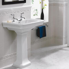 Etoile Large Basin 700mm White With Pedestal