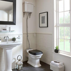 Radcliffe High Level Cistern With Pan White including Seat