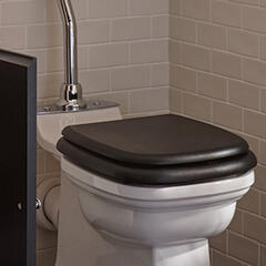 Radcliffe Toilet Seat With Soft Close Hinge And Lift Handle Chrome Ellegant
