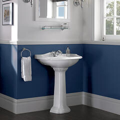 Drift Small Wash Basin 540mm White With Full Pedestal