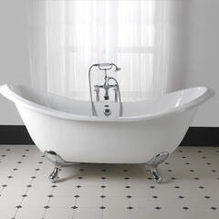 Sheraton Double Ended Slipper Bath 0TH With G+H Feet