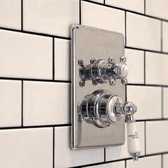 Concealed Victorian Thermostatic Dual Control Valve round